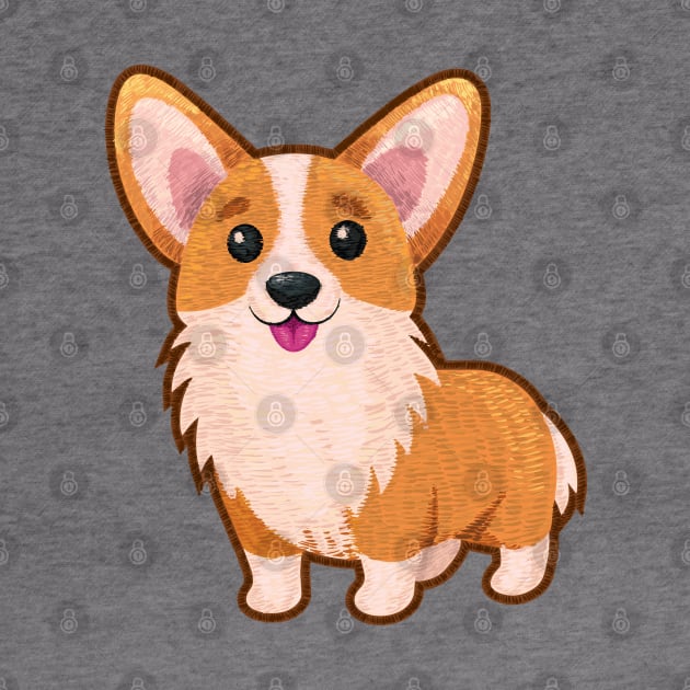 Cool Iron On Patches Corgi by Catdog